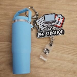 Blue Key & Card Holder